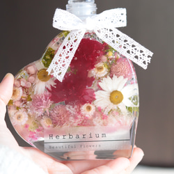 クリスタルハート型ハーバリウム：赤い薔薇orボタニカルピンク～「Thank You」リボンを添えて～母の日・敬老 14枚目の画像