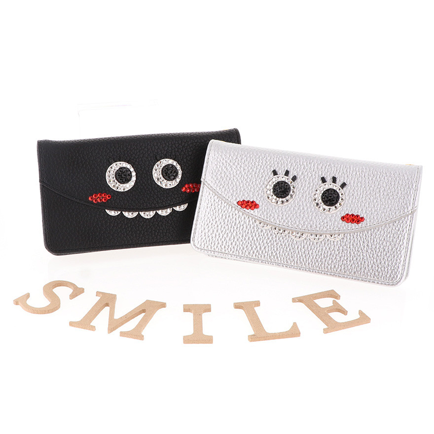 ☆★スマイル★☆ 新品未使用 楽天市場】手帳型 スマホケース ニコちゃん スマイル キラキラ