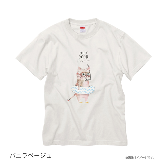 「Outdoor_cat」安心のクオリティ/定番コットンTシャツ/送料無料 5枚目の画像