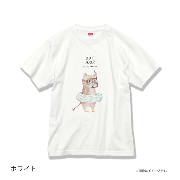「Outdoor_cat」安心のクオリティ/定番コットンTシャツ/送料無料 4枚目の画像