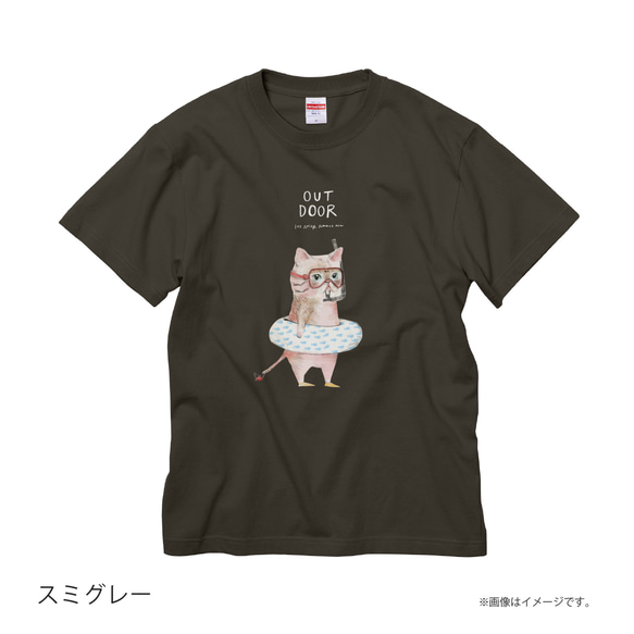 「Outdoor_cat」安心のクオリティ/定番コットンTシャツ/送料無料 6枚目の画像