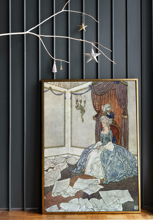 【NO.89】雪の女王絵画アートポスター☆中世ヨーロッパヴィンテージドレス★ハガキ2L判A5A4A3A2A1B5B4B3 6枚目の画像