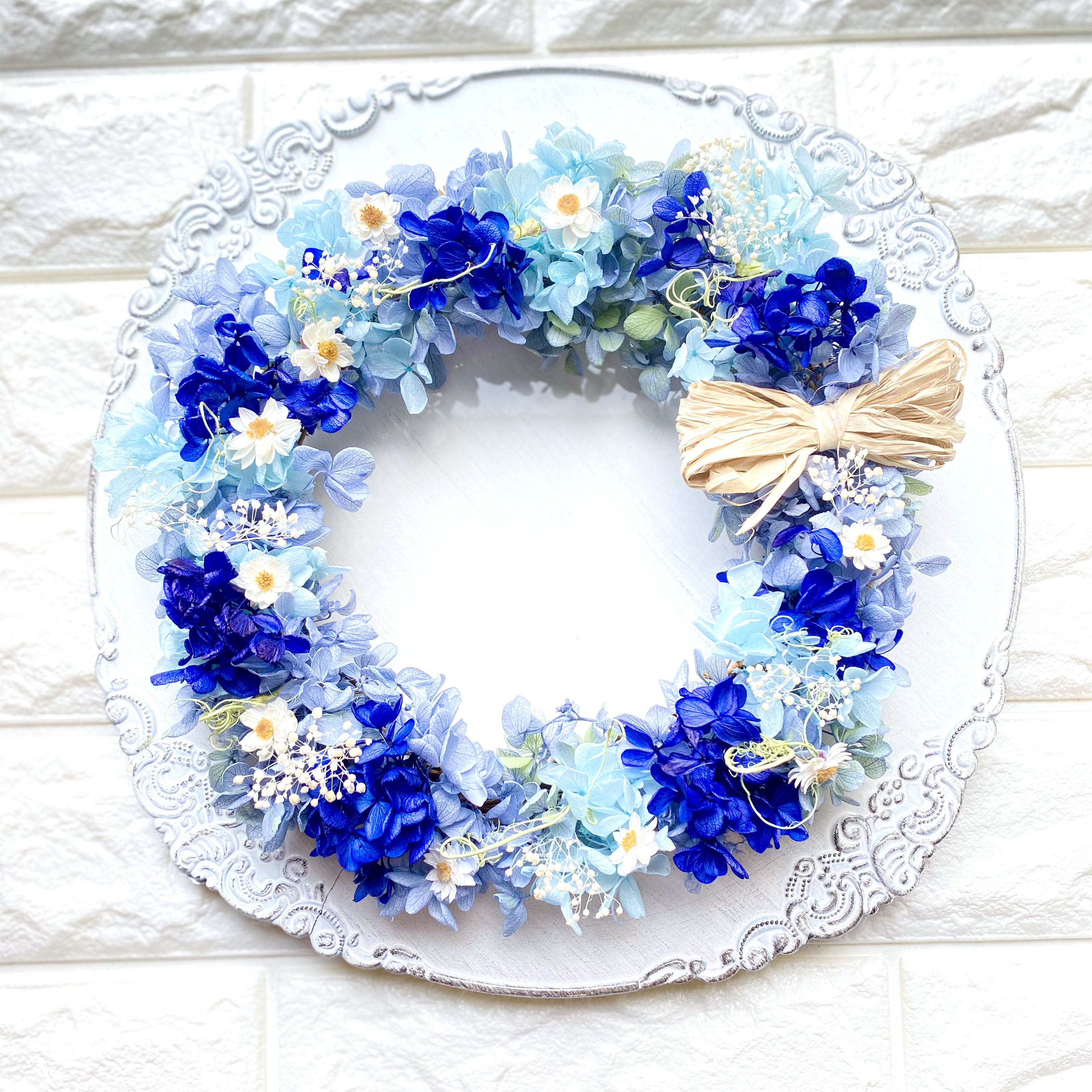 ◆紫陽花リース◇ナチュラルリース◇プレゼント