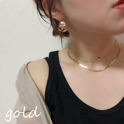 【50％OFF★在庫処分SALE】金属アレルギー対応 3mm snake chain necklace 2枚目の画像