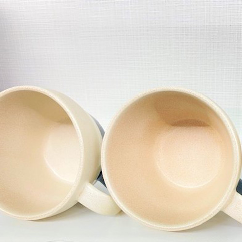 アセビマコトさんのスープカップ 2個セット 瀬戸焼 窯変マットスープカップ2色セット(グレー・白)(094-0027P