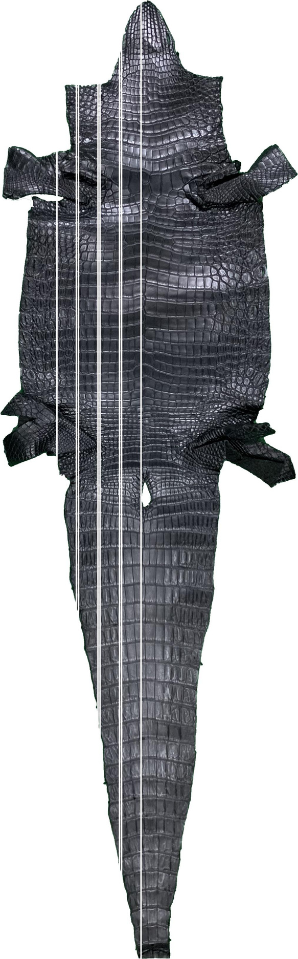 日本製　クロコダイル　３５㎜巾　上質　チタン金具　三つ編みメッシュ縫い込み Lサイズ　ベルト　エキゾチックレザー　 12枚目の画像