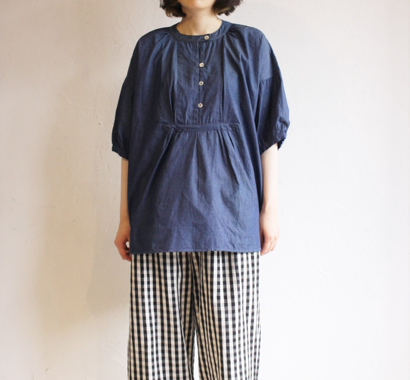 【春の超早割15％OFF】リネン素材 お尻が隠れる丈のブラウス 5分袖チュニック 速乾 コットン ALCEDO