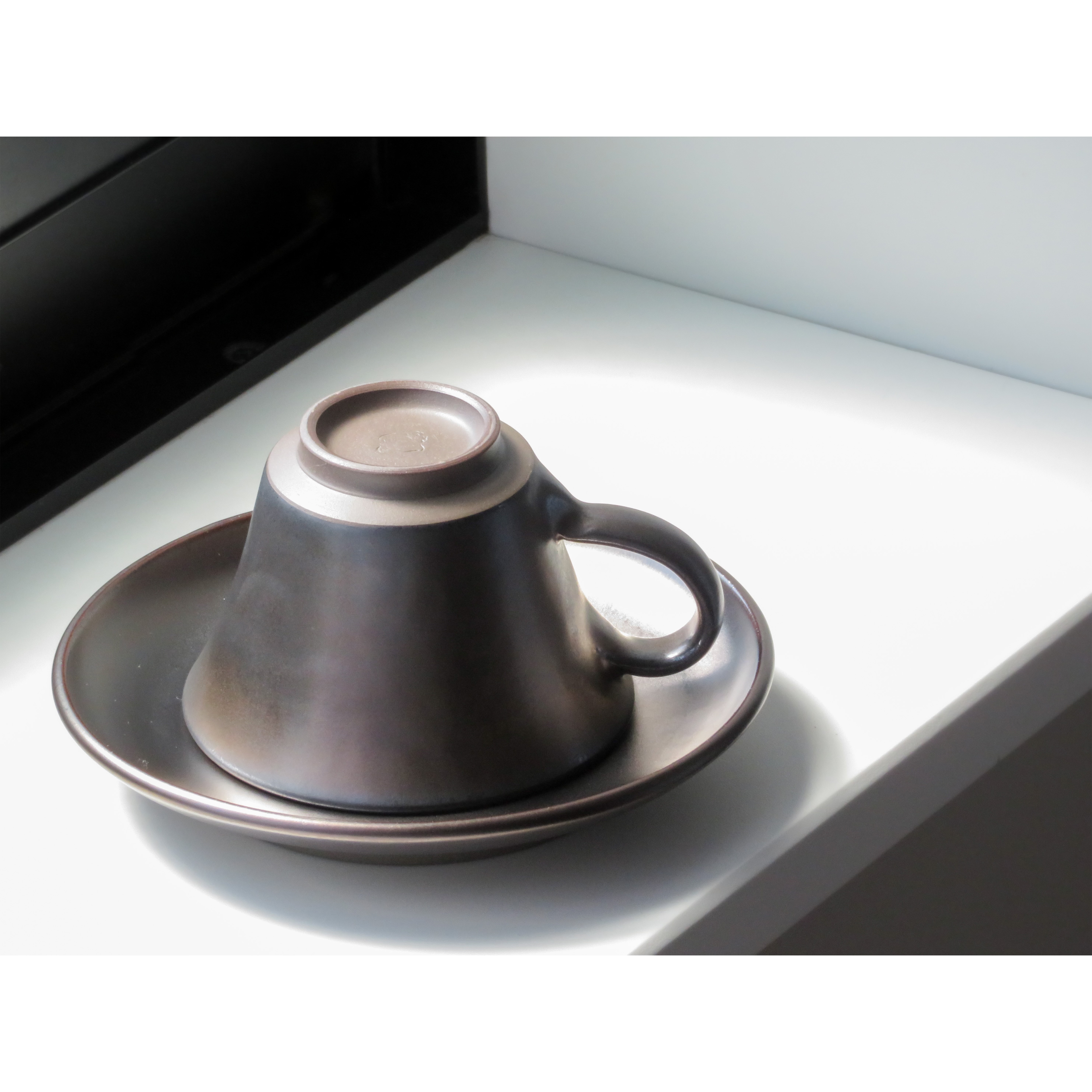 ：無名異焼のデミタスセット：黄金