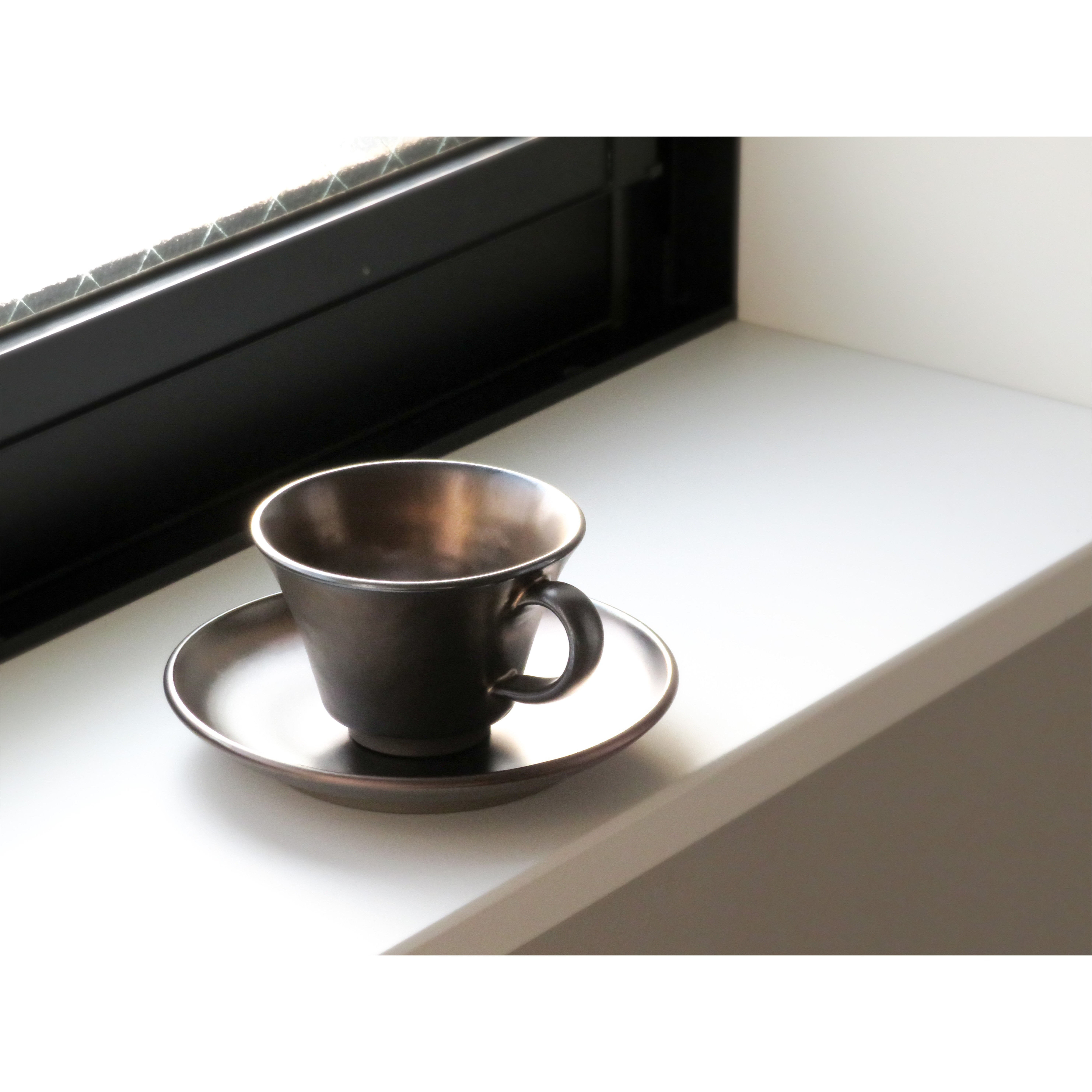 ：無名異焼のデミタスセット：黄金