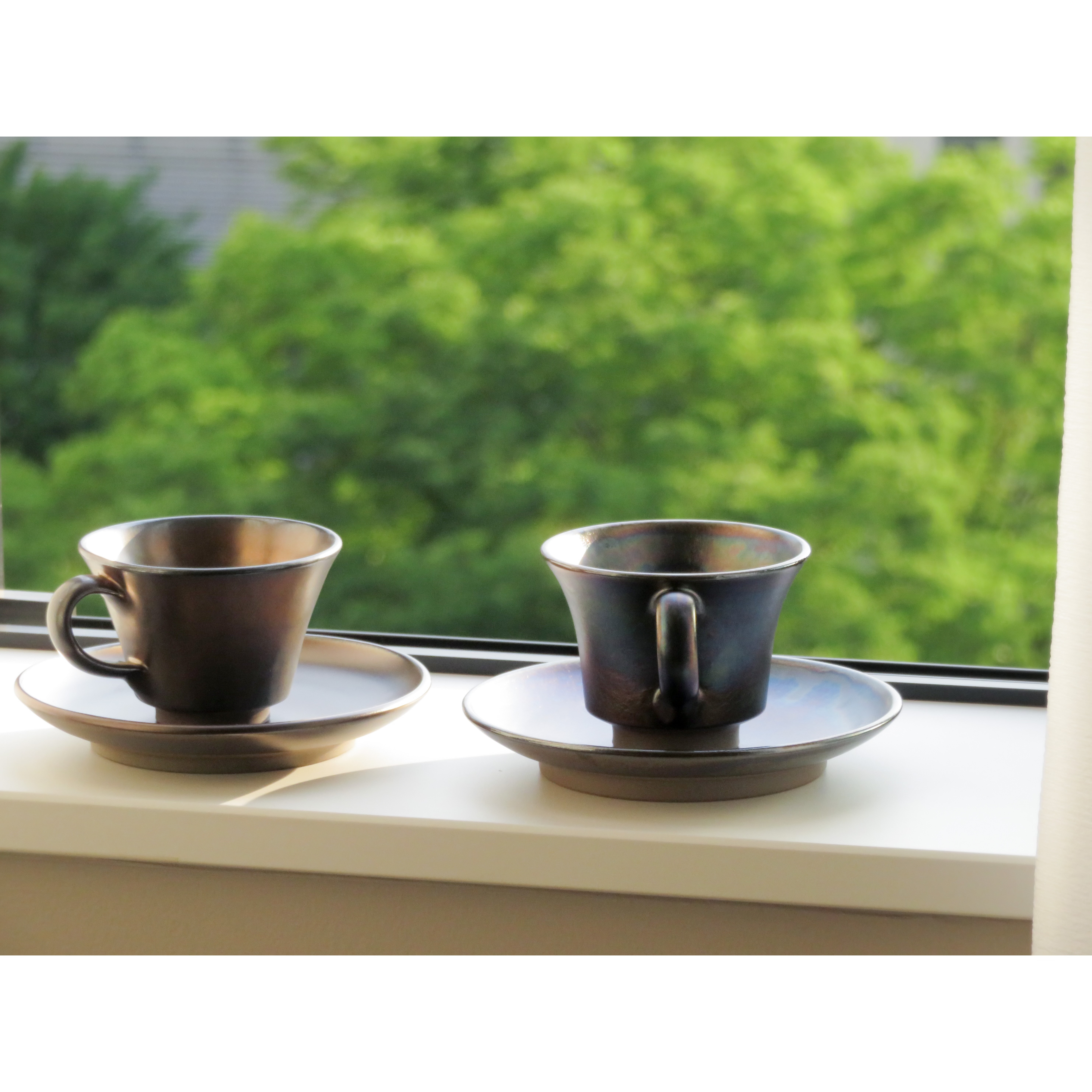 ：無名異焼のデミタスセット：黄金