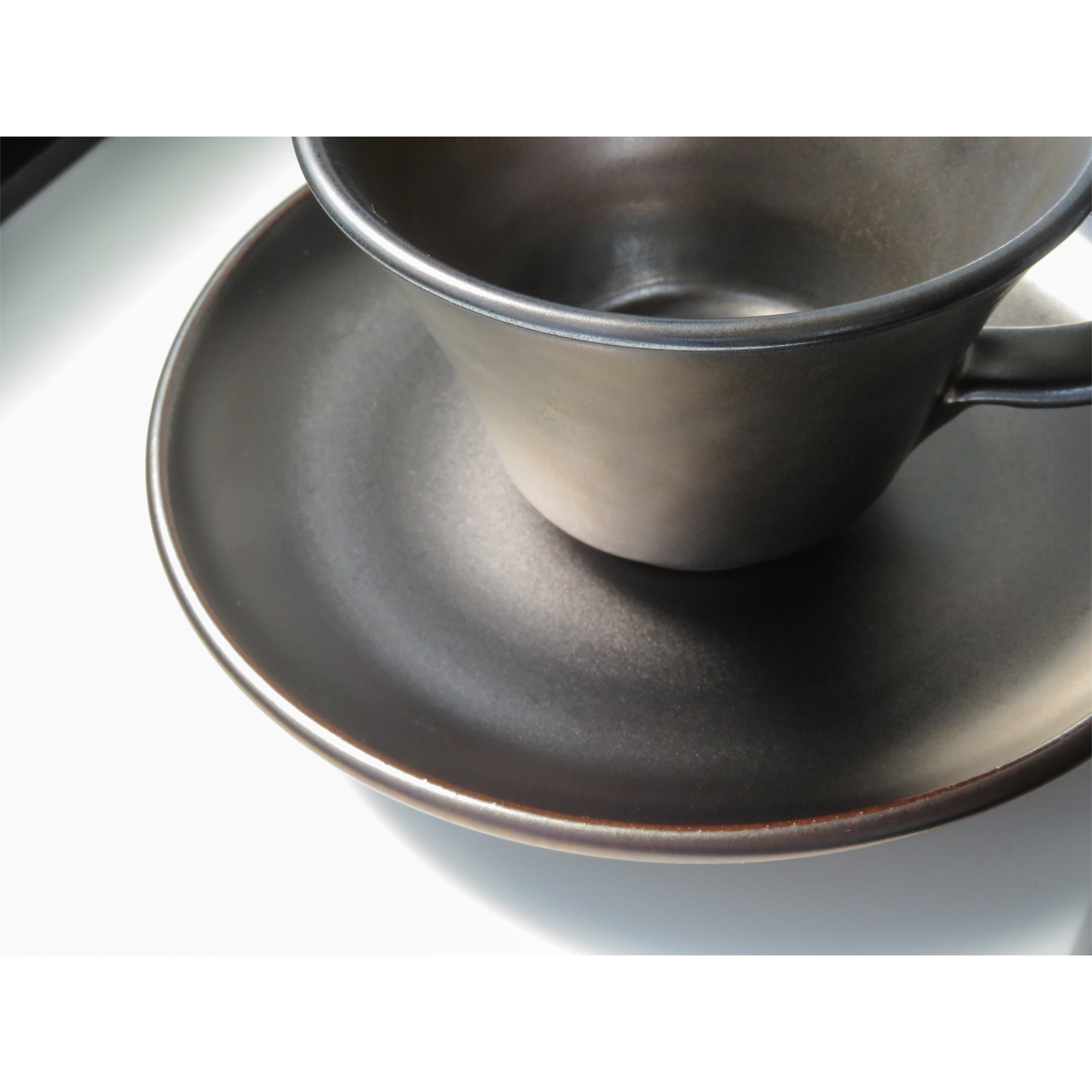 ：無名異焼のデミタスセット：黄金