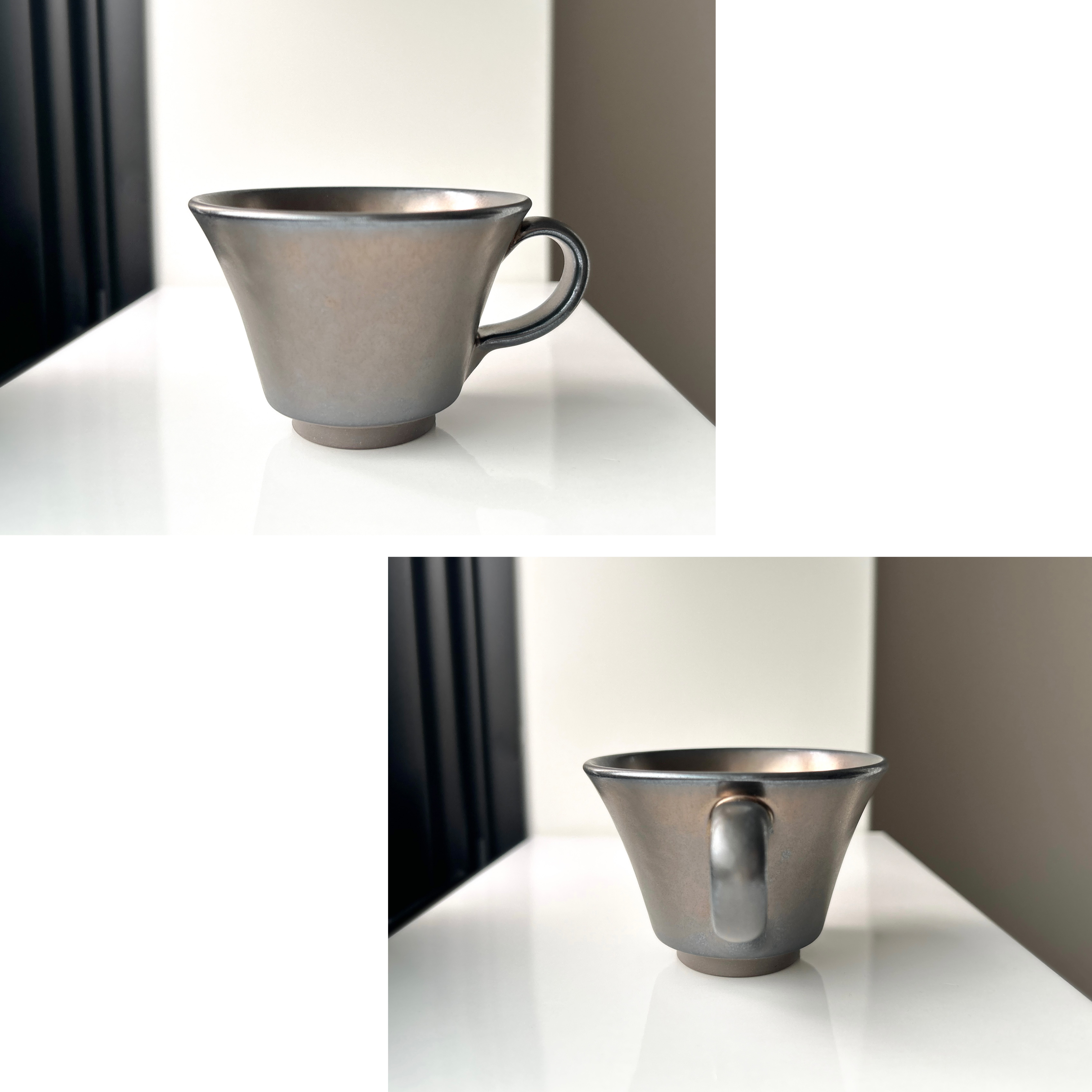 ：無名異焼のデミタスセット：黄金