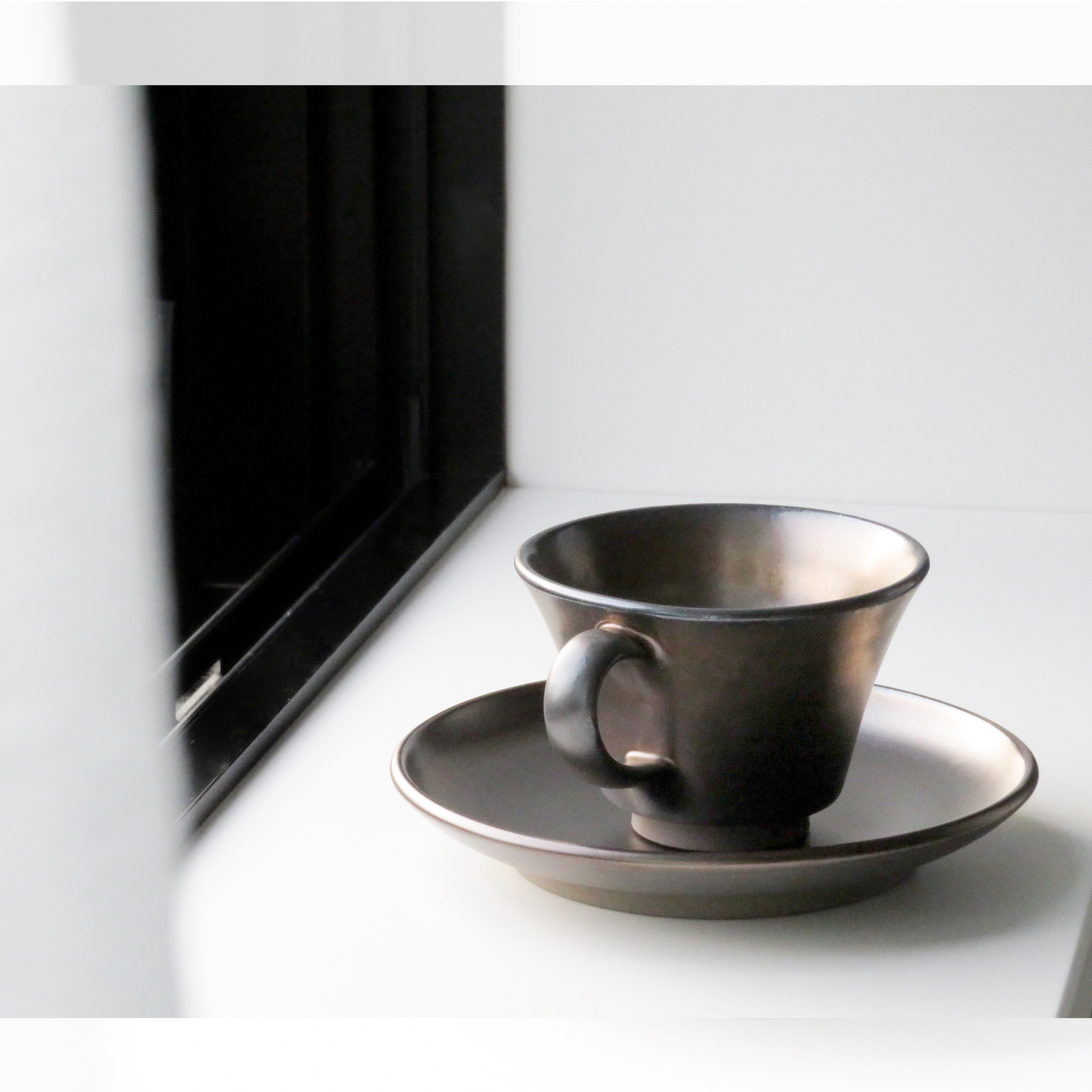 ：無名異焼のデミタスセット：黄金