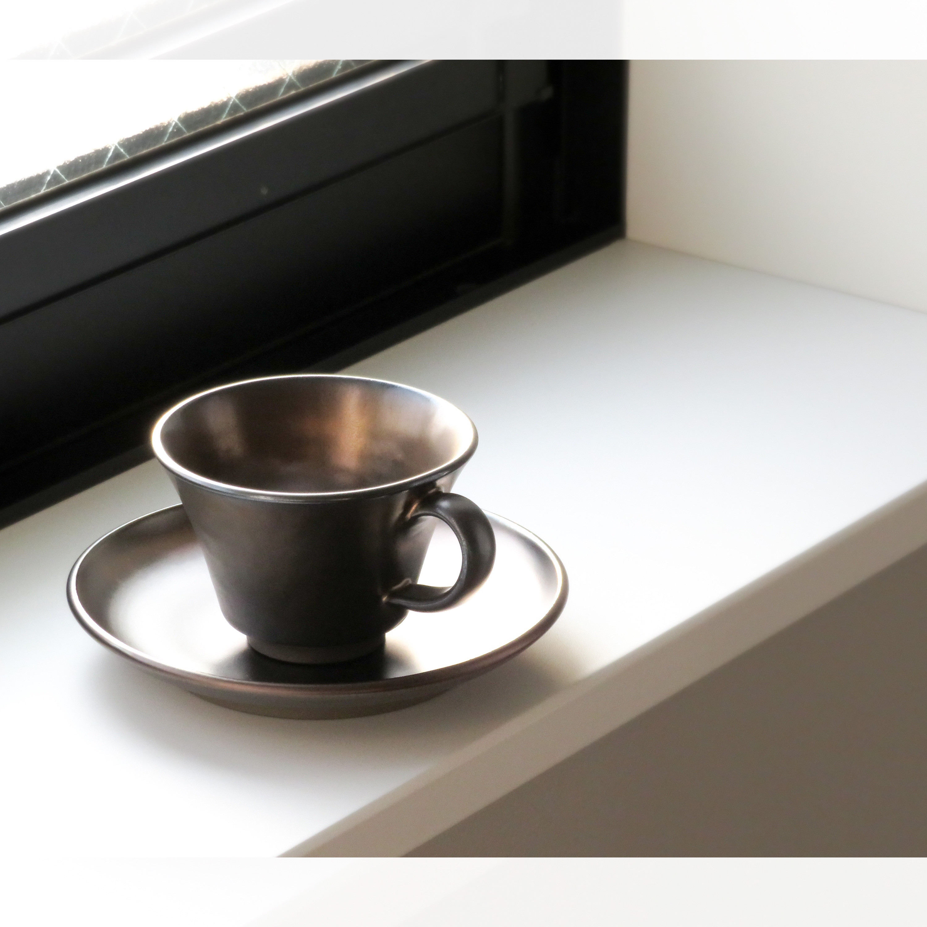 ：無名異焼のデミタスセット：黄金