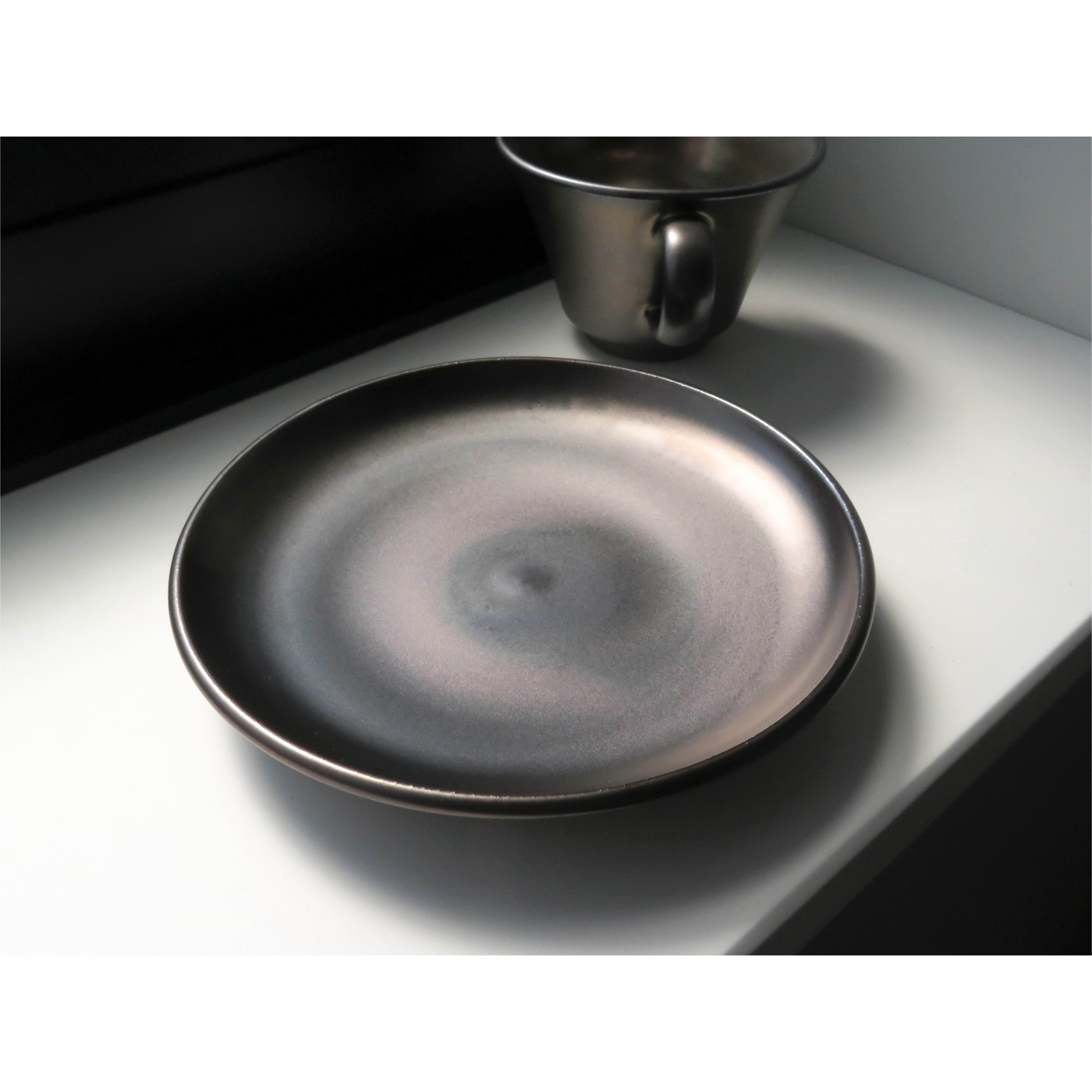 ：無名異焼のデミタスセット：黄金