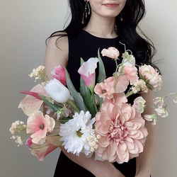 bouquet ガーベラ×チューリップ 2枚目の画像