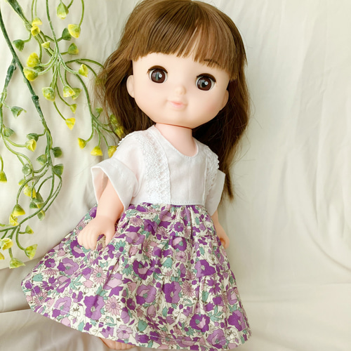たっぷりティアードのワンピース＊ドール服 ソランちゃん ソランちゃん