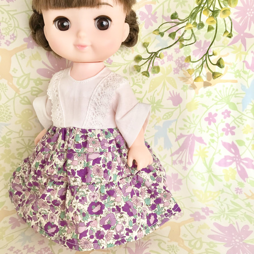 たっぷりティアードのワンピース＊ドール服 ソランちゃん ソランちゃん