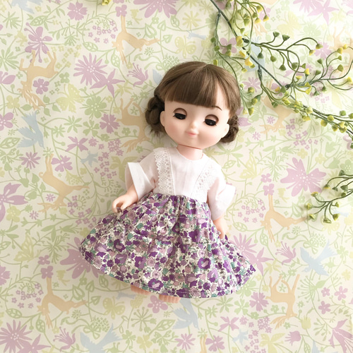 たっぷりティアードのワンピース＊ドール服 ソランちゃん ソランちゃん