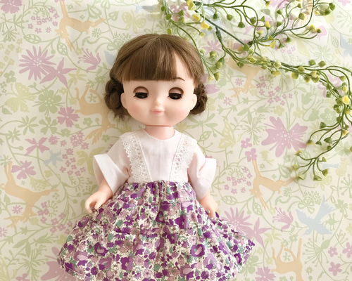 たっぷりティアードのワンピース＊ドール服 ソランちゃん ソランちゃん