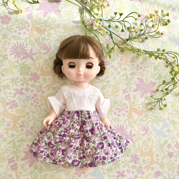 たっぷりティアードのワンピース＊ドール服 ソランちゃん ソランちゃん
