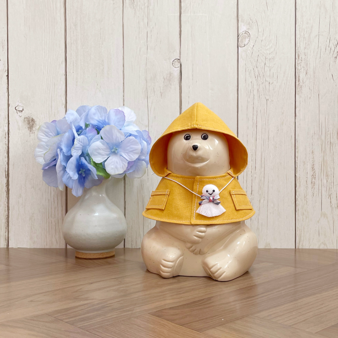 オーダーページ】しろくま貯金箱＊ハロウィンコーデ カラー帽子 オレンジ