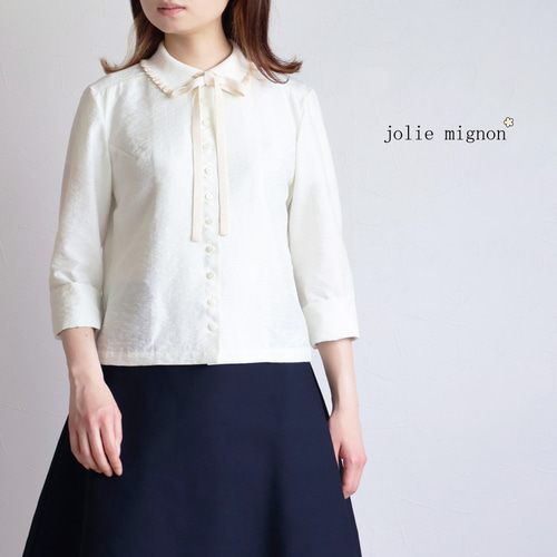 yori サラサラ襟付きブラウス
