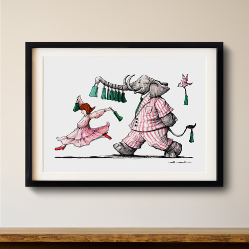 アートポスター No.69《 Shopping 》 イラスト kei saito 通販