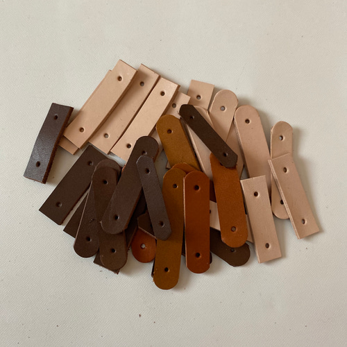 Bレザー本革ビスタグセット☆挟みタグ☆ハンドメイドレザータグ