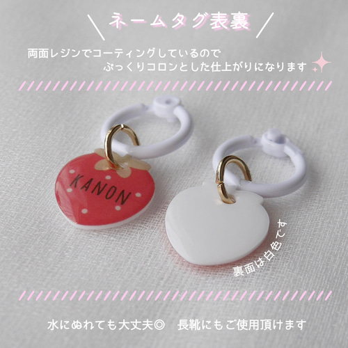 シューズタグ ネームタグ いちご 靴のネームタグ シューズタグ 上靴