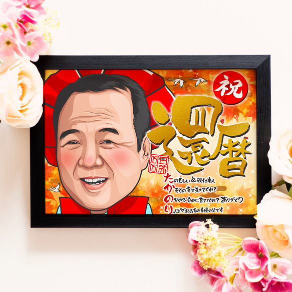 漫畫 60 歲生日慶祝父親母親 (產品編號 RAG) 第4張的照片