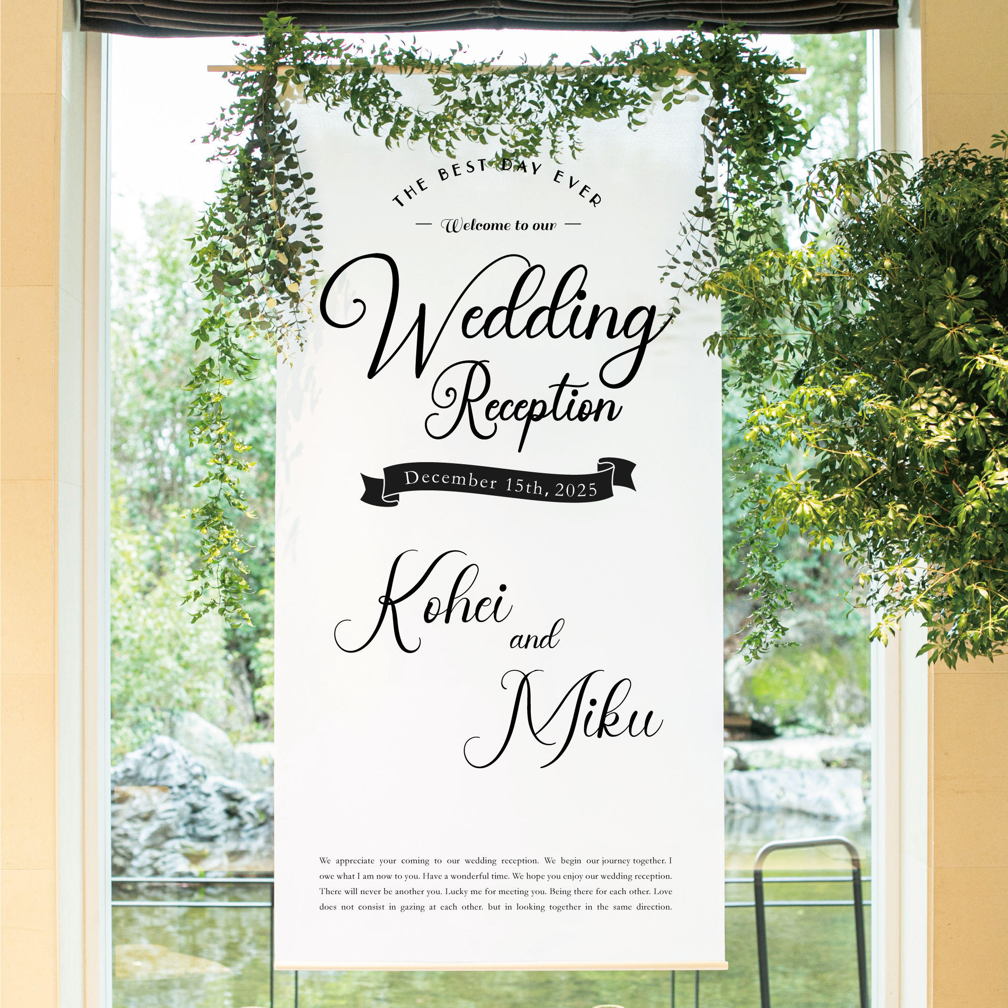 フォトブース タペストリー ウェルカムスペース 結婚式 背景スタンド 高砂