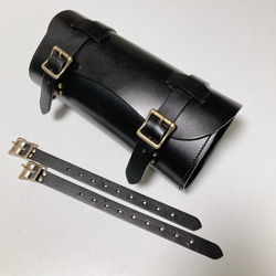 バイク用ツールバック(本革) 本革 ツールバッグ フォークバッグ スタッズ&コンチョ付き