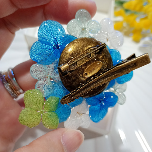 ＃174 ピンクパープル✴紫陽花✴レジンヘアゴムキーホルダーブローチ 174 ピンクパープル✴紫陽花✴レジンヘアゴムキーホルダーブローチ