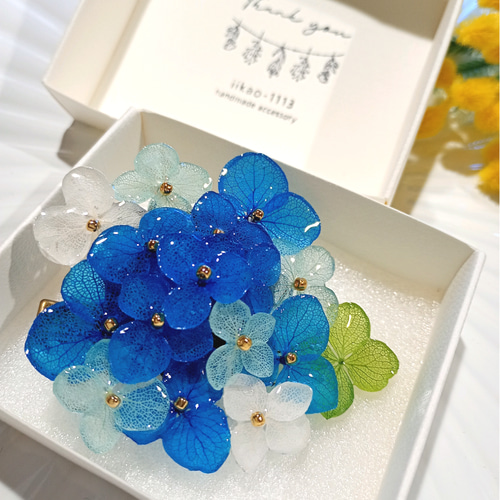 【006】紫陽花のヘアクリップ❁﻿ 【訳あり品】 紫陽花のヘアクリップ アジサイ あじさい ヘアアクセサリー 髪飾り