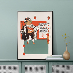 NO.95】ハートトランプのイラストアートポスター☆絵本メルヘン子供