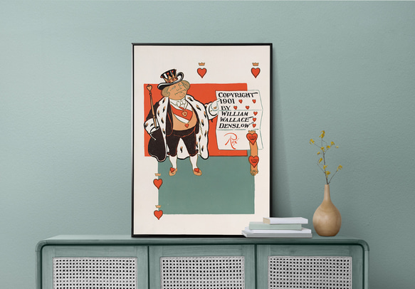 NO.95】ハートトランプのイラストアートポスター☆絵本メルヘン子供