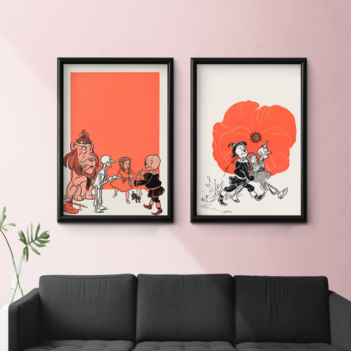 9/10まで最終値下げ❗️超希少❗️ピカソ 40s ヴィンテージ 作品集 アート本 NO.96】オズの魔法使い02アートポスター☆メルヘンおとぎ話絵本レトロ