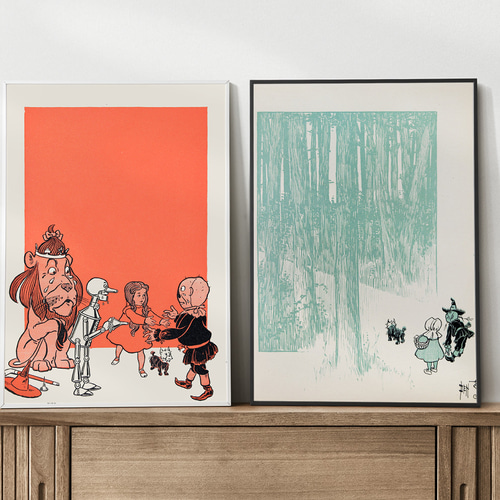 NO.96】オズの魔法使い02アートポスター☆メルヘンおとぎ話絵本レトロ