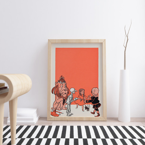 NO.96】オズの魔法使い02アートポスター☆メルヘンおとぎ話絵本レトロ