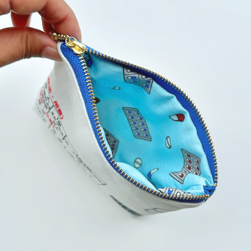 くちなし様　オーダー　お薬ポーチ　ハンドメイド　刺繍　両面　服薬管理　ファスナー くちなし様 オーダー お薬ポーチ ハンドメイド 刺繍 両面 服薬