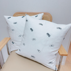 2857豪華な刺繍の袋帯リメイク 正絹クッションカバー お正月