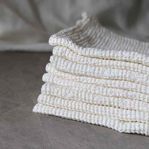 ハンドタオル】 リネンワッフル 麻100％ 国産リネン 速乾タオル ふきん