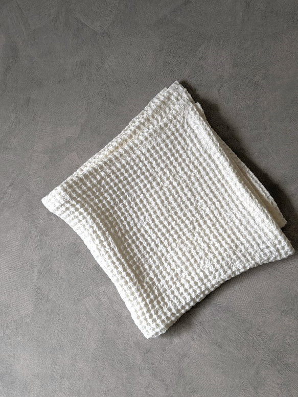 ハンドタオル】 リネンワッフル 麻100％ 国産リネン 速乾タオル ふきん