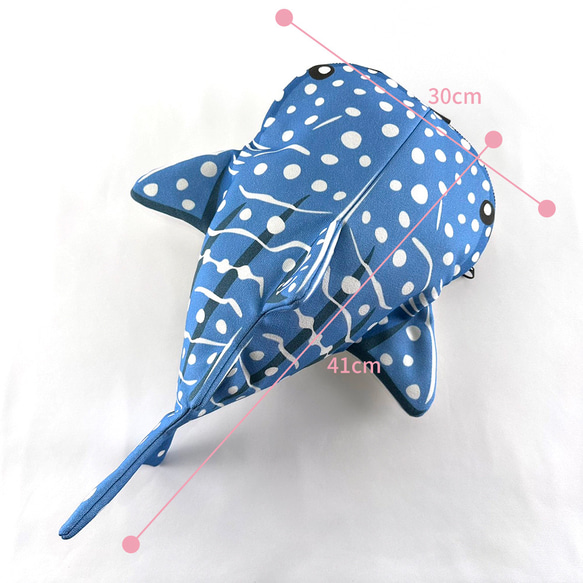 設計款WS117c - 【純棉帆布】鯨鯊立體造型背包#M 第6張的照片