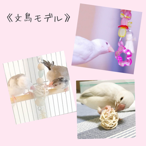鳥のおもちゃ〈文鳥・小型インコ向け〉】SSサイズおもちゃ3点