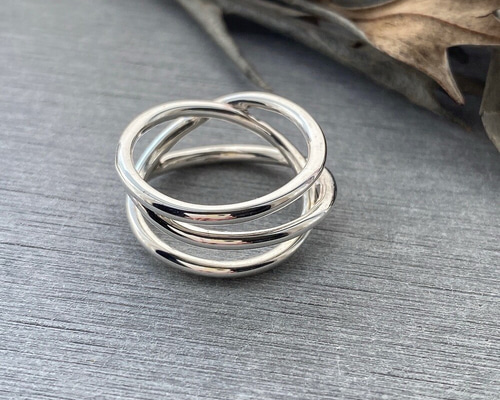 3重3連トリプルシルバーリングRG38 指輪・リング Ringo 通販 11644874