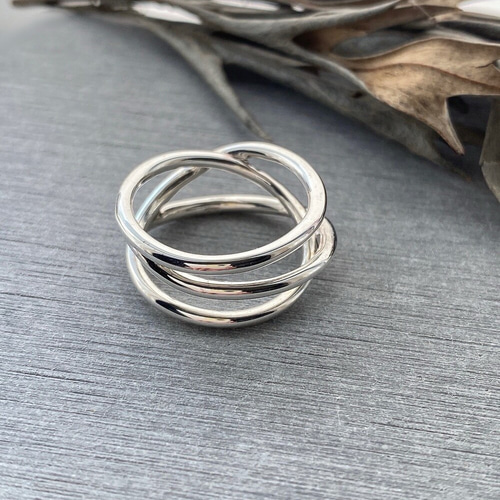 3重3連トリプルシルバーリングRG38 指輪・リング Ringo 通販 11644874