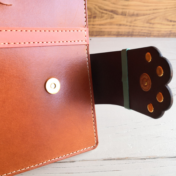 熊さんのシステム手帳＊ダイアリー＊６穴 バインダー (ミニ or バイブル or Ａ５) or ＜制作 5cm 耳を含む長さ ミニ バイブル 向かって右 向かって左