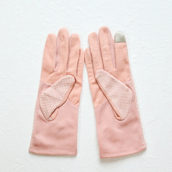 白猫の貴婦人の手袋 〔日焼け対策に UVカットグローブ〕ピンク 4枚目の画像